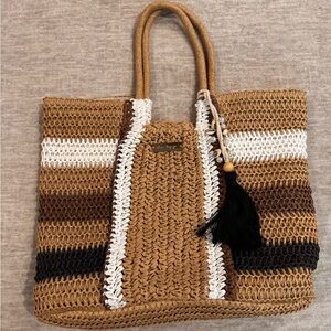 Boho Chic Woven Tote Bag